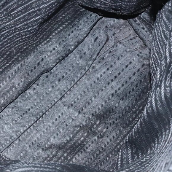 PRADA Hand Bag Nylon Black Silver Auth bs24646 - Picture 12 of 16